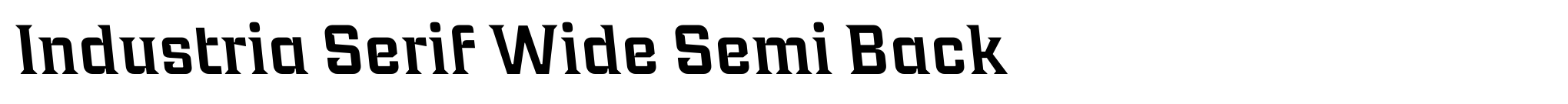Industria Serif Wide Semi Back image